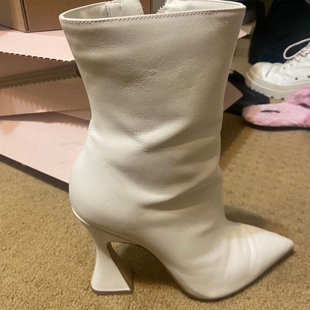 Only used once white booties